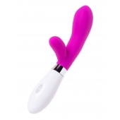 Розовый силиконовый вибратор с клиторальным стимулятором A-Toys Mady - 20,4 см. - A-toys