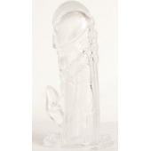 Прозрачная гелевая насадка с клиторальным отростком - 13 см. - Toyfa Basic - в Ульяновске купить с доставкой