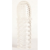 Прозрачная закрытая гелевая насадка - 13,5 см. - Toyfa Basic - в Ульяновске купить с доставкой