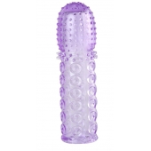 Насадка гелевая фиолетовая с точками, шипами и наплывами - 13,5 см. - Toyfa Basic - в Ульяновске купить с доставкой