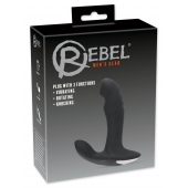 Черный вибромассажер простаты с функцией римминга Plug with Perineum Stimulator - 16,6 см. - Orion - в Ульяновске купить с доставкой
