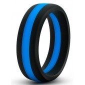 Черно-синее эрекционное кольцо Silicone Go Pro Cock Ring - Blush Novelties - в Ульяновске купить с доставкой