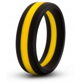 Черно-желтое силиконовое эрекционное кольцо Silicone Go Pro Cock Ring - Blush Novelties - в Ульяновске купить с доставкой