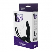 Черный вибромассажер простаты P-PLEASER W ERECTION ENHANCE - Dream Toys - в Ульяновске купить с доставкой