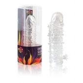 Закрытая прозрачная рельефная насадка Crystal sleeve - 13 см. - Erowoman-Eroman - в Ульяновске купить с доставкой