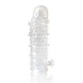 Закрытая прозрачная рельефная насадка Crystal sleeve - 13 см. - Erowoman-Eroman - в Ульяновске купить с доставкой