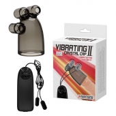 Дымчатая насадка-мастурбатор с вибрацией Vibrating Crystal Cap II - Baile - в Ульяновске купить с доставкой