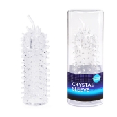 Закрытая рельефная насадка Crystal sleeve с усиками - 12 см. - Erowoman-Eroman - в Ульяновске купить с доставкой
