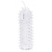 Закрытая рельефная насадка Crystal sleeve с усиками - 12 см. - Erowoman-Eroman - в Ульяновске купить с доставкой