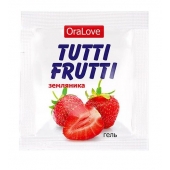 Пробник гель-смазки Tutti-frutti с земляничным вкусом - 4 гр. - Биоритм - купить с доставкой в Ульяновске