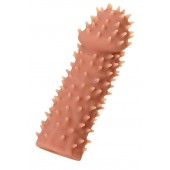 Телесная реалистичная насадка KOKOS Extreme Sleeve 07 с дополнительной стимуляцией - 12,7 см. - KOKOS - в Ульяновске купить с доставкой