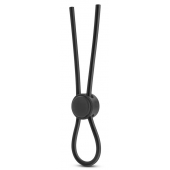 Черное силиконовое лассо на пенис SILICONE LOOP COCK RING - Blush Novelties - в Ульяновске купить с доставкой