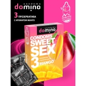 Презервативы для орального секса DOMINO Sweet Sex с ароматом манго - 3 шт. - Domino - купить с доставкой в Ульяновске