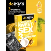 Презервативы для орального секса DOMINO Sweet Sex с ароматом тропических фруктов - 3 шт. - Domino - купить с доставкой в Ульяновске