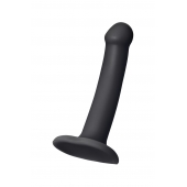 Черный фаллос на присоске Silicone Bendable Dildo S - 17 см. - Strap-on-me - купить с доставкой в Ульяновске