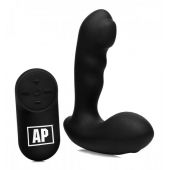 Черный стимулятор простаты Alpha-Pro 7X P-Milker Silicone Prostate Stimulator with Milking Bead - XR Brands - в Ульяновске купить с доставкой