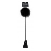 Черный стек Feather Crop с пуховкой на конце - 53,3 см. - Pipedream - купить с доставкой в Ульяновске