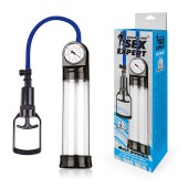 Прозрачная вакуумная помпа Sex Expert с манометром - Sex Expert - в Ульяновске купить с доставкой
