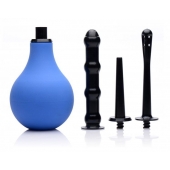 Анальный душ с 3 насадками Premium One-way Valve Anal Douche Set - XR Brands - купить с доставкой в Ульяновске