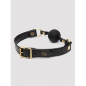 Черный кляп-шар Bound to You Faux Leather Ball Gag - Fifty Shades of Grey - купить с доставкой в Ульяновске