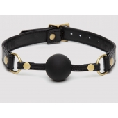Черный кляп-шар Bound to You Faux Leather Ball Gag - Fifty Shades of Grey - купить с доставкой в Ульяновске