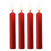 Набор из 4 красных восковых свечей Teasing Wax Candles - Shots Media BV - купить с доставкой в Ульяновске