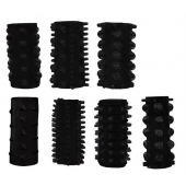 Набор из 7 черных насадок PENIS SLEEVES SET - Dream Toys - в Ульяновске купить с доставкой