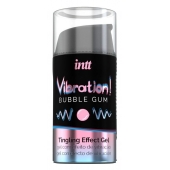 Жидкий интимный гель с эффектом вибрации Vibration! Bubble Gum - 15 мл. - INTT - купить с доставкой в Ульяновске