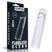Прозрачная насадка-удлинитель Flawless Clear Penis Sleeve Add 1 - 15,5 см. - Lovetoy - в Ульяновске купить с доставкой