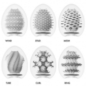 Набор из 6 мастурбаторов Tenga EGG IV с различным рельефом - Tenga - в Ульяновске купить с доставкой