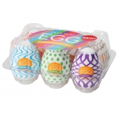 Набор из 6 мастурбаторов Tenga EGG IV с различным рельефом - Tenga - в Ульяновске купить с доставкой