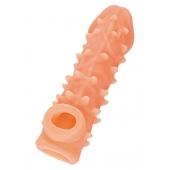 Телесная закрытая насадка с пупырышками Cock Sleeve Size L - 17,6 см. - KOKOS - в Ульяновске купить с доставкой