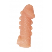 Телесная закрытая насадка с шишечками Cock Sleeve Size S - 13,8 см. - KOKOS - в Ульяновске купить с доставкой