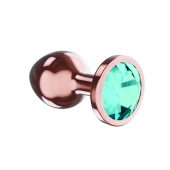 Пробка цвета розового золота с малиновым кристаллом Diamond Topaz Shine L - 8,3 см. - Lola Games - купить с доставкой в Ульяновске