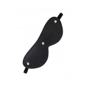 Черная кожаная маска Anonymo с мягким подкладом - ToyFa - купить с доставкой в Ульяновске