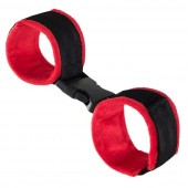 Красно-черные велюровые оковы Anonymo - ToyFa - купить с доставкой в Ульяновске
