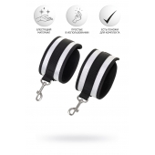 Серебристо-черные наручники Anonymo - ToyFa - купить с доставкой в Ульяновске