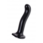 Черный стимулятор для пар P G-Spot Dildo Size M - 18 см. - Strap-on-me - в Ульяновске купить с доставкой