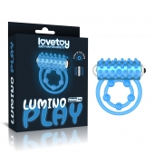 Голубое, светящееся в темноте виброкольцо Lumino Play Vibrating Penis Ring - Lovetoy - в Ульяновске купить с доставкой