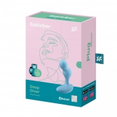 Голубой анальный вибростимулятор Deep Driver - 11,2 см. - Satisfyer - в Ульяновске купить с доставкой