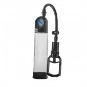 Прозрачная вакуумная помпа с манометром Deluxe Penis Pump - Dream Toys - в Ульяновске купить с доставкой