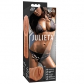 Мастурбатор-вагина цвета карамели Julieta с вибрацией - Blush Novelties - в Ульяновске купить с доставкой