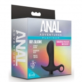 Черный анальный вибратор Silicone Vibrating Prostate Massager 01 - 10,8 см. - Blush Novelties - в Ульяновске купить с доставкой
