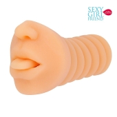 Телесный мастурбатор-ротик с высунутым язычком - Bior toys - в Ульяновске купить с доставкой
