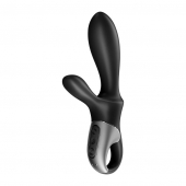 Черный анальный вибратор Heat Climax+ с функцией нагрева - 20,6 см. - Satisfyer - в Ульяновске купить с доставкой