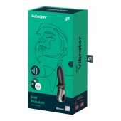 Черный анальный вибратор Hot Passion с функцией нагрева - Satisfyer - в Ульяновске купить с доставкой