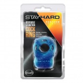 Голубое эрекционное виброкольцо Reusable 5 Function Cock Ring - Blush Novelties - в Ульяновске купить с доставкой