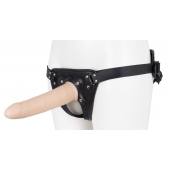 Пустотелый страпон Harness CLASSIC с бандажом - 19,5 см. - LOVETOY (А-Полимер) - купить с доставкой в Ульяновске