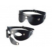 Черная кожаная маска  Новичок - Sitabella - купить с доставкой в Ульяновске