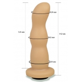 Телесная рельефная насадка Harness - 14,2 см. - LOVETOY (А-Полимер) - купить с доставкой в Ульяновске